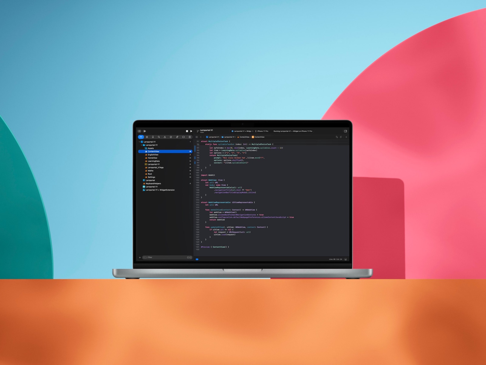 Entwicklung der Lernportal VS App in Xcode